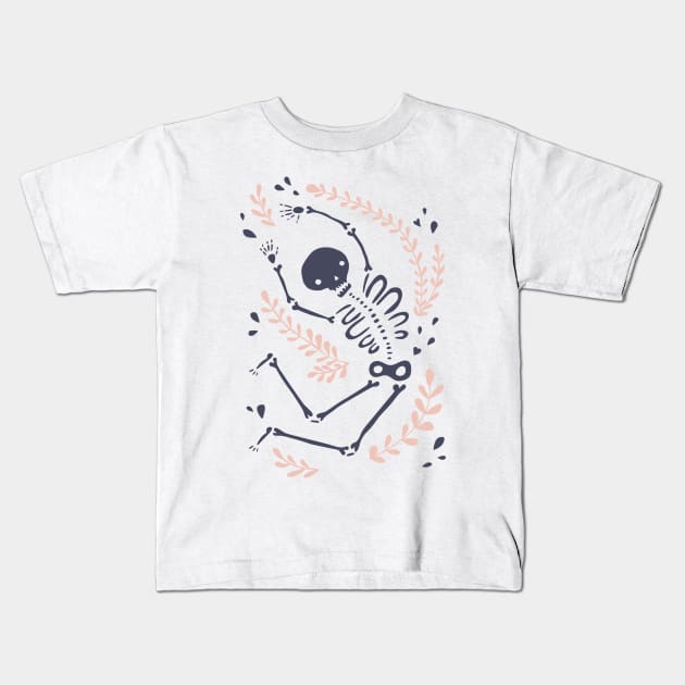 Falling Bones Kids T-Shirt by Becski